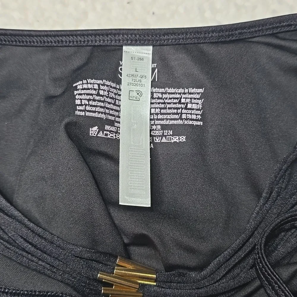 3393 NWT Victoria's Secret Swim Archives Strappy Hardware Cheeky One-Piece LG - Picture 7 of 8